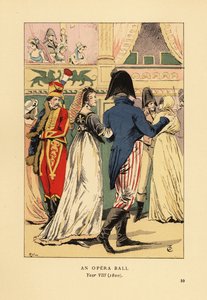 Divatos vendégek egy álarcosbálon alkotó: François Courboin