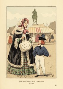 A Pont Neuf standjai, Párizs alkotó: François Courboin