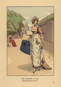 séta a Tuileriákban, a folyóterasz alatt alkotó: François Courboin