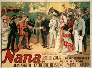 Jean Renoir Nana című filmplakátja, 1926. alkotó: François Florit