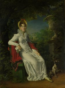 Szicíliai Carolina Ferdinanda Louisa (1798-1870). Charles Ferdinand felesége, de Berry herceg a Bagatelle Parkban a Bois de Boulogne-ban (Párizs közelében)