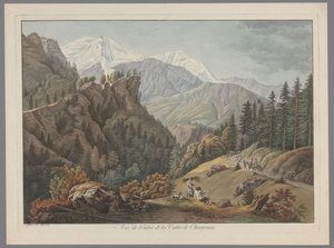 Kilátás a Chamonix-i völgyre Vue de l