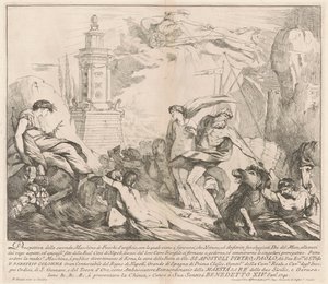 Az 1741-es kínai Seconda Macchina: Neptunusz és Amfitrit alkotó: François Hutin