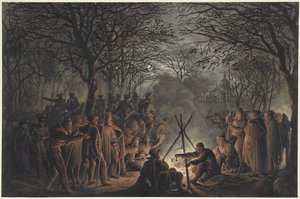 A kozákok tábora a Muiderpoort mellett Amszterdamban, 1813