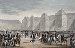 Napóleon lemondása és Fontainebleau-ból való távozása Elbára, 1814. április 20.