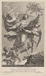 IX. Lajost két angyal vitte a mennybe Sanctus Ludovicus (cím a tárgyon) alkotó: François Tortebat