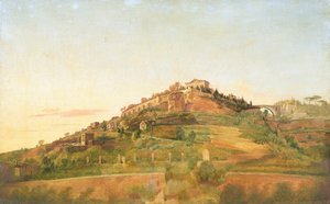 Vomero-hegy a nápolyi Villa Luciából nézve (olaj, vászon)