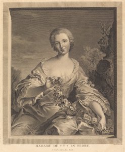 Mrs. XXX in Flora alkotó: François Voyez after Jean Marc Nattier