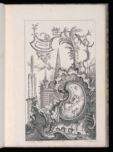 Patron obeliszkszel és tenyérrel, Fantasy Pieces új könyve alkotó: François de Cuvilliés the Elder