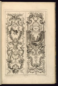 Tervezés két panelhez alkotó: François de Cuvilliés the Elder