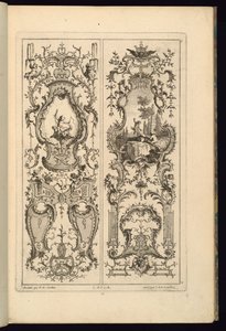 Tervezés két panelhez alkotó: François de Cuvilliés the Elder