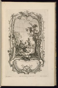 Tervezés nagy és kis rekesszel rendelkező kartonokhoz alkotó: François de Cuvilliés the Elder