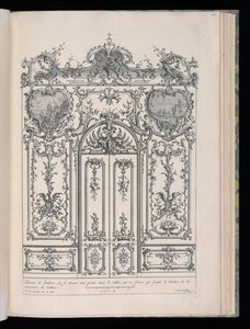 Fal dupla ajtóval, Livre de Lambris (A lambéria könyve) alkotó: François de Cuvilliés the Elder