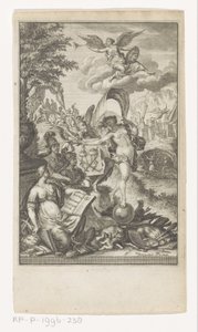 Macedónia győzelmének allegóriája Címlap: Marcus Iunianus Iustinus en Abraham Gronovius, Iustini Historiae Philippicae, 1719