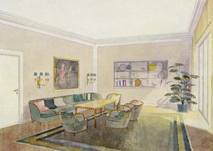 1930-as évek belső terei: fogadóterem (színes litó)