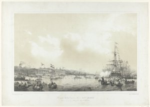 A Kon első versenye: holland: Yachtclub, 1846. június 10-én a rotterdami Maas-on (cím a tárgyon)