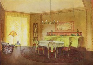 Ülőszoba (színes litho)