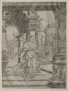 Lucretia halála. alkotó: Frans Crabbe van Esplegem