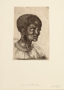 Egy fekete férfi háromnegyed profilban, 1522.