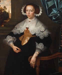Firenze-Marguerite de Renesse-Warfusée, Grimbergen grófnőjének portréja, 1641 (3114329 pár) alkotó: Frans Denys