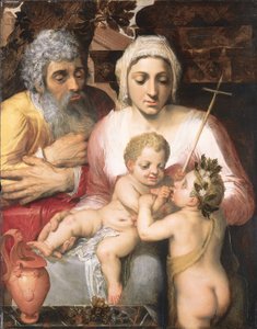 A Szent Család Keresztelő Szent Jánossal, 1546 alkotó: Frans Floris