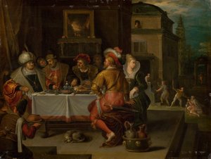 Példabeszéd a gazdag emberről és a koldus Lázárról, 1615.