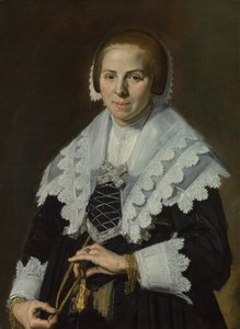 Legyezős nő portréja, c. 1640 alkotó: Frans Hals