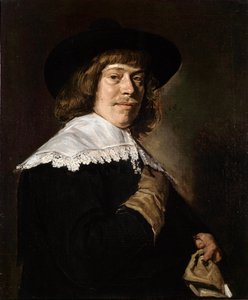 Kesztyűt tartó fiatalember portréja, c1650. alkotó: Frans Hals