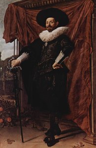 Willem van Heythuysen karddal pózol alkotó: Frans Hals