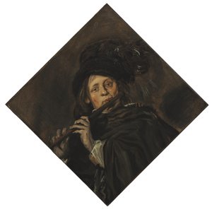 Fiatal férfi furulyázik alkotó: Frans Hals