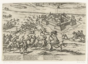 Zutphenben a redout, 1591 10. sorozat: Holland és külföldi események, 1587-1612 (sorozat címe) alkotó: Frans Hogenberg (workshop of)