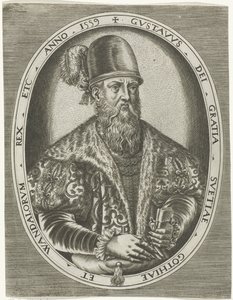 I. Gusztáv svéd király portréja Királyok, királynők, hercegek és hercegnők portréi (sorozat címe) alkotó: Frans Huys
