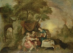 Lót és lányai alkotó: Frans II Francken