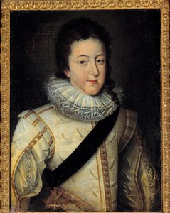 XIII. Lajos francia és navarrai király (1601-1643) portréja 1616-ban kötött házassága idején (h s/t 0,64 x 0,44) Frans Pourbus Le Jeune (Francois (Franz) Porbus) után alkotó: Frans II Pourbus