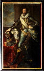 Maximilian de Bethune, Sully hercege (1559-1641) mint a tüzérség nagymesterének portréja. Pourbus Franz II Le Jeune festménye (Frans vagy Francois Porbus alkotó: Frans II Pourbus