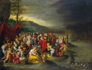 A Vörös-tenger átjárója - olaj rézre a Francken műhelyéből, Antwerpenből alkotó: Frans II the Younger (workshop of) Francken