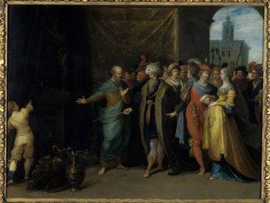 Kroiszosz megmutatja Szolónnak a kincseit, 1616-30 (olaj, réz) alkotó: Frans II the Younger Francken