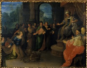 Sába királynője Salamon előtt, 1640 előtt alkotó: Frans II the Younger Francken