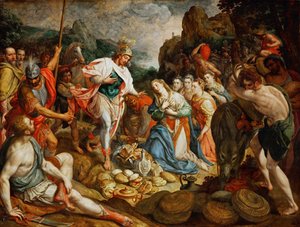 David és Abigail – David és Abigail, Pourbus, Frans, the Elder (1546-1581). Olaj, fa, kb. 1575. Mérete : 158x208 cm. Művészettörténeti Múzeum, Vienne