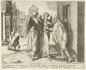 Lót és a két angyal Vendéglátás (cím a tárgyon) A sors története (sorozat címe)