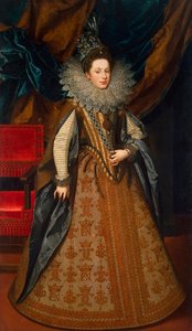 Savoyai Margit portréja, 1589-1655, Mantua és Montferrat hercegné, 1608.