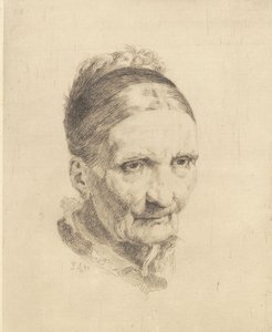Egy öregasszony feje, Madam Rasmussen alkotó: Frans Schwartz