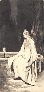 A hercegnő a szökőkútnál alkotó: Frans Schwartz