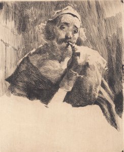 Duda játszik öreg pásztor alkotó: Frans Schwartz