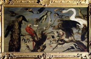 Madárkoncert (A madár koncertje). Frans Snyders (1579-1657) festménye. Olajfestmény