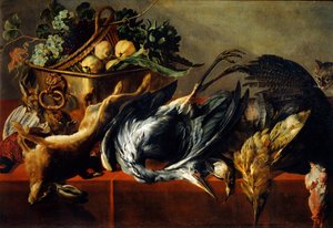 Csendélet ébenfa ládával, 17. század alkotó: Frans Snyders or Snijders