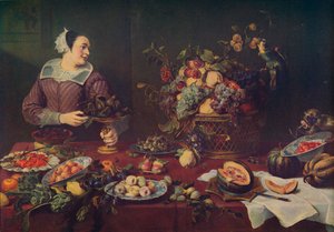 La Vendedora De Frutas, A gyümölcsárus, 1636, 1934 körül alkotó: Frans Snyders or Snijders