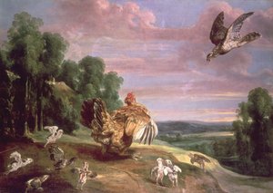 A Sólyom és a Tyúk alkotó: Frans Snyders or Snijders