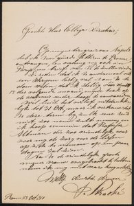 Levél August Allebének alkotó: Frans Stracké