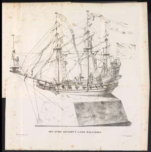 Hajó úszóként a Szent Rombout-i körmenetben, 1825 A hajó neve 